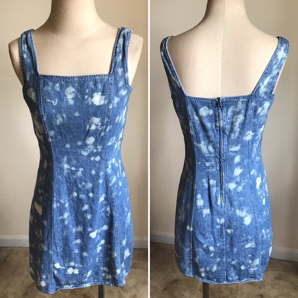 Bleached 80s Blue Jean Dress